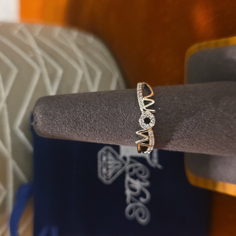 MOM ZIRCONIS 925 Silver Diamond BAND - Picture 2 of 5